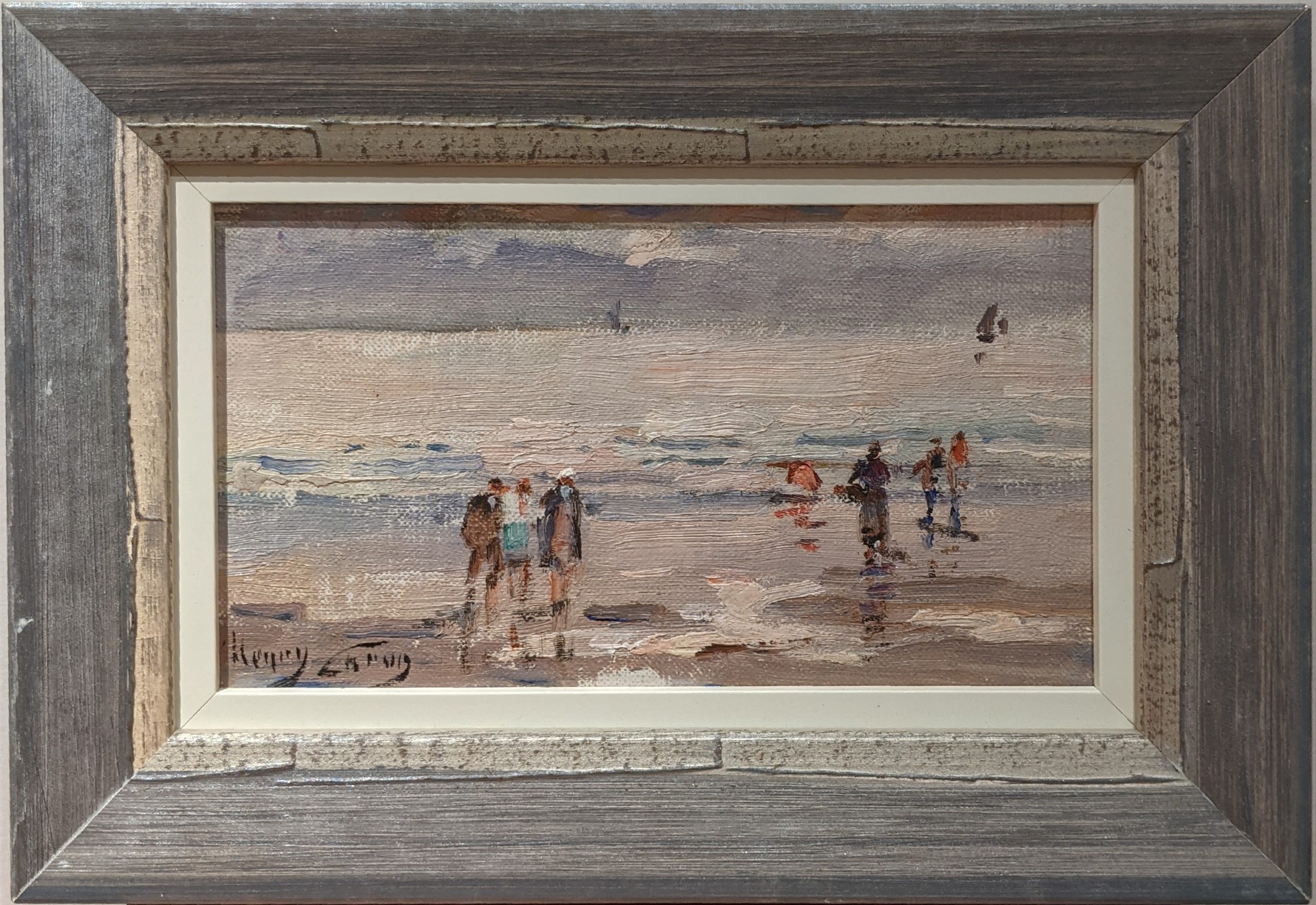 Promeneurs sur la plage