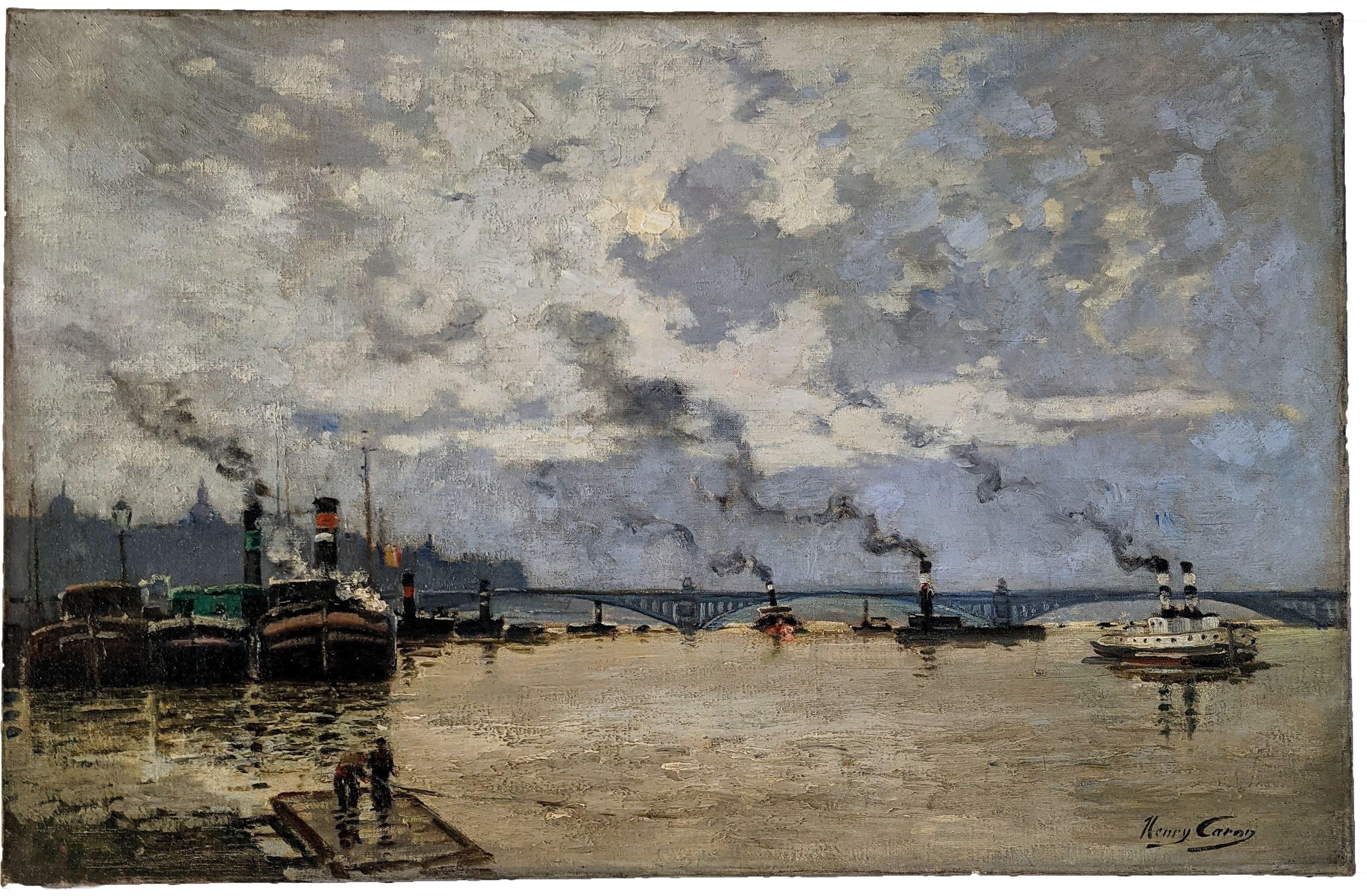 bateaux à vapeurs au port