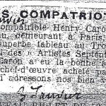 Henry Caron - Pilote de la Somme - 3 janvier 1928