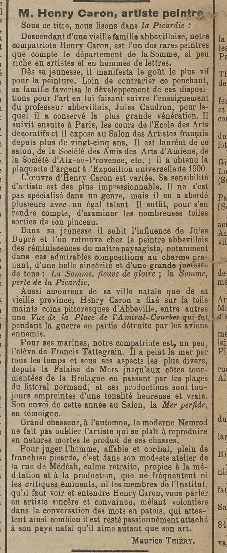 Henry Caron - Pilote de la Somme - 31 mai 1921 #2