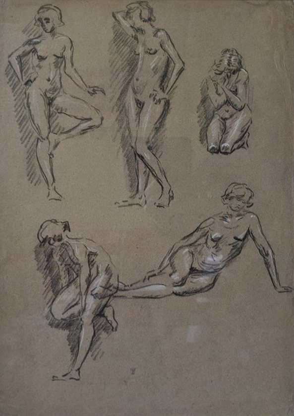 Henry Caron - Nus au fusain